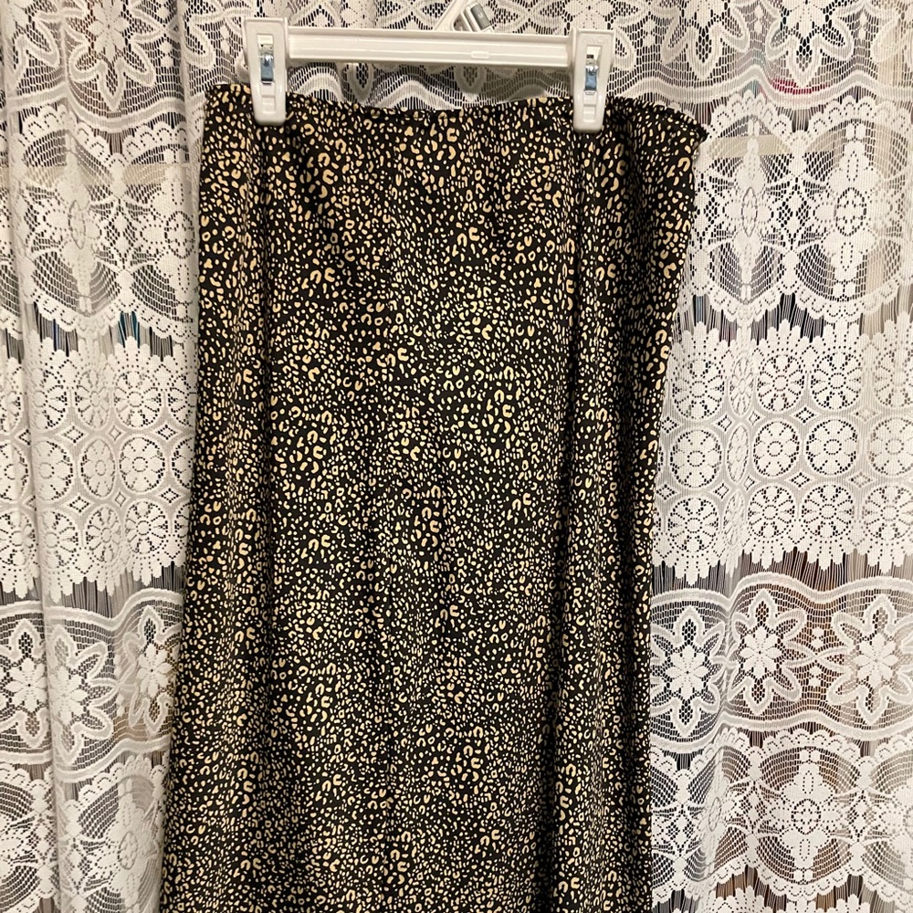 Cheetah knee length skirt